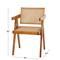 Brown Teak Wood Modern Accent Chair, 20" x 19" x 30"